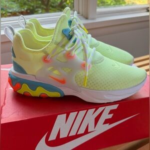 Nike React Presto Women’s Barely Volt/Hyper Crimson Sneakers